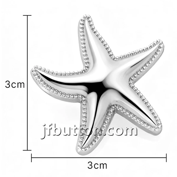 Decorative Metal Starfish Shank Buttons suppliers