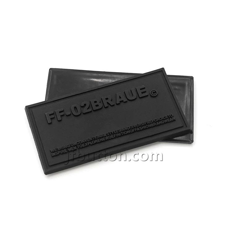 Personalised Black Silicone Name Label suppliers
