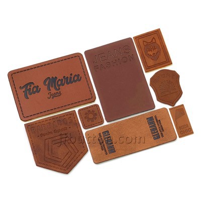 Patch din piele maro pentru îmbrăcăminte