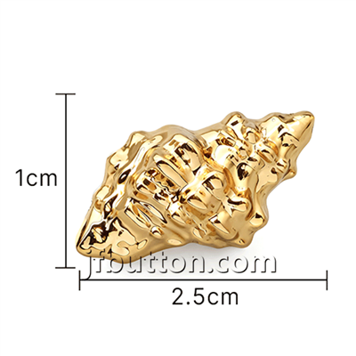 Mini buton de concă auriu