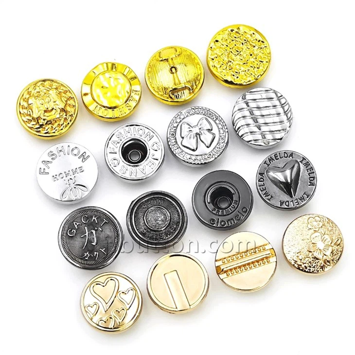 Metal Tack Button For Denim